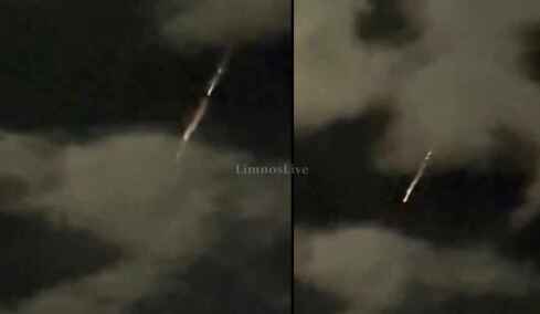 Πρωτοφανές θέαμα στον ουρανό της Λήμνου με φλεγόμενα αντικείμενα που έπεφταν από τον ουρανό, δείτε βίντεο