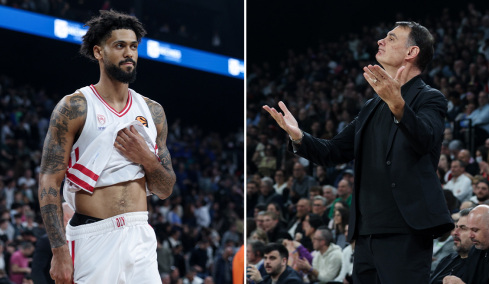 Έντονος διάλογος Μπαρτζώκα με Ντόρσεϊ μετά από επιθετικό φάουλ του γκαρντ του Ολυμπιακού, βίντεο 