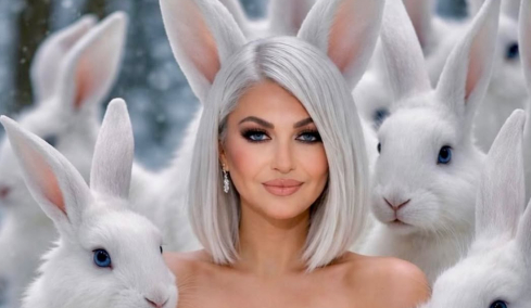 Η Καίτη Γαρμπή σε εμφάνιση... λαγουδάκι για το Πάσχα