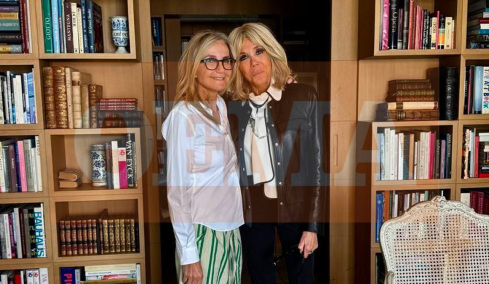 Δείτε φωτογραφία από τη συνάντηση Μαρέβας Γκραμπόφσκι και Μπριζίτ Μακρόν - Τι έφαγαν, τι συζήτησαν, το δώρο από το Παρίσι