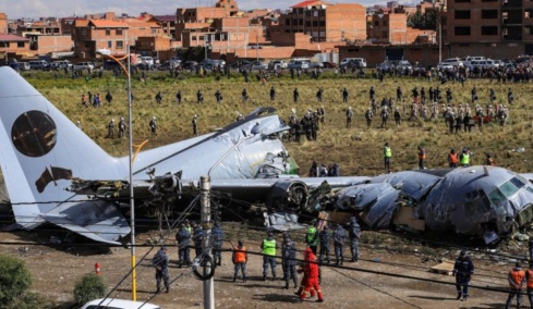 Συνελήφθησαν οι πιλότοι του C-130 που συνετρίβη στη Βολιβία με φορτίο 60 εκατ. δολαρίων 