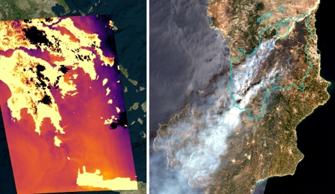 Οι πρώτες εικόνες από τους ελληνικούς θερμικούς δορυφόρους που θα παρακολουθούν τις πυρκαγιές σε πραγματικό χρόνο