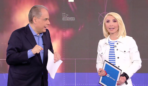 Με νάρθηκα στο χέρι η Μίνα Καραμήτρου μετά την έκρηξη του κλιματιστικού στο ΟΡΕΝ, τι είπε στον αέρα για το ατύχημά της