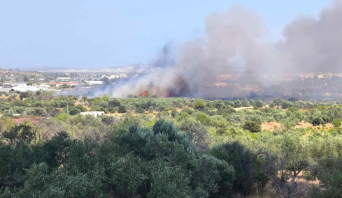 Φωτιά στο Κορωπί, 112 στους κατοίκους για ετοιμότητα: Επιχειρούν ισχυρές επίγειες δυνάμεις και έξι εναέρια, βίντεο