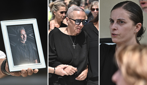 Συγκίνηση στο τελευταίο αντίο στον Δημήτρη Κόκοτα: «Ξέρω ότι θα μας προσέχει, τον ευχαριστώ για το παιδί μας» είπε η σύζυγός του στον επικήδειο