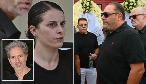 Συγκίνηση στο τελευταίο αντίο στον Δημήτρη Κόκοτα: «Ξέρω ότι θα μας προσέχει, τον ευχαριστώ για το παιδί μας» είπε η σύζυγός του στον επικήδειο