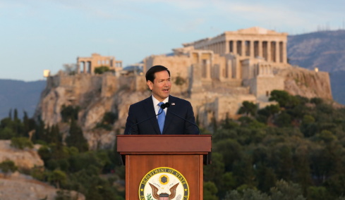 «Η ομιλία της χρονιάς»: WSJ, CNN, ΝΥΤ, Guardian αναλύουν την πλατφόρμα Ρούμπιο στη σκιά της Ακρόπολης για την ιδεολογική «σταυροφορία» της Δύσης