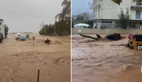 Μεγάλες πλημμύρες σε νότιο Πήλιο και Σκιάθο από την ισχυρή κακοκαιρία - Μήνυμα του 112: «Μεταβείτε σε υψηλότερους ορόφους»