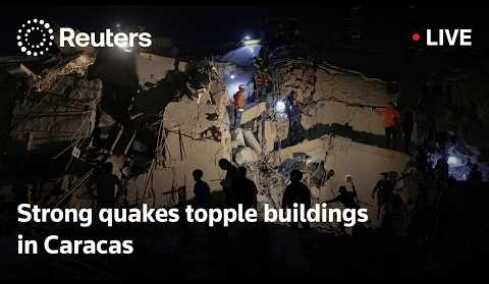 LIVE: Strong quakes topple buildings in Caracas