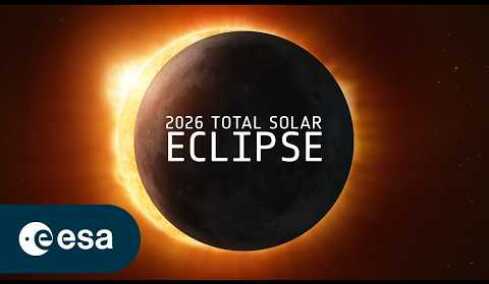Total solar eclipse 2026: Telescopic feed (Official ESA broadcast)