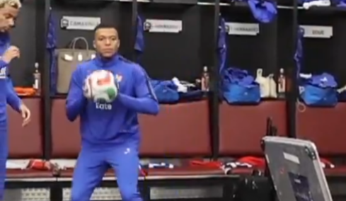 Εμπαπέ έτοιμος για NBA: Ευστόχησε άνετα σε σουτ μέσα στα αποδυτήρια της Εθνικής Γαλλίας, δείτε βίντεο 