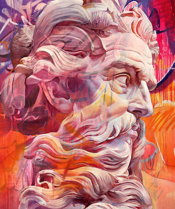 PichiAvo: Oι Ισπανοί καλλιτέχνες που συνδυάζουν το γκράφιτι με την αρχαία ελληνική μυθολογία