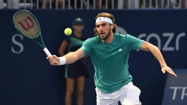 Νικηφόρα πρεμιέρα για τον Τσιτσιπά στο Miami Open, 2-0 σετ τον Φέρι και προκρίθηκε στον 2ο γύρο