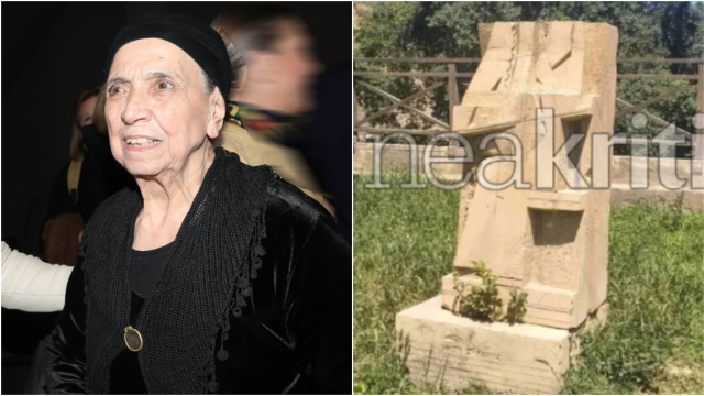 Νίκος Ξυλούρης: Δεν ξέρω τι συνέβη, στο Ηράκλειο τον αγαπούν πολύ, είπε η χήρα του για τον βανδαλισμό της προτομής του