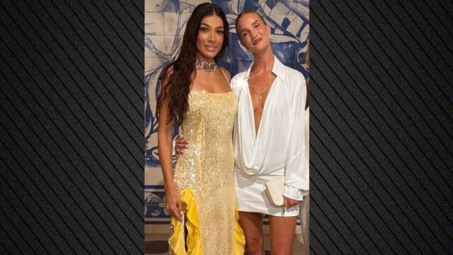 Η Ήβη Αδάμου πόζαρε με το αγγελάκι της Victoria's Secret Ρόζι Χάντινγκτον Γουάιτλι 
