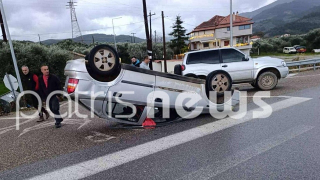 Ηλεία: Ανεμοστρόβιλος στο Γιαννιτσοχώρι «τούμπαρε» ΙΧ εν κινήσει