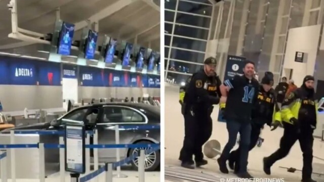 Αυτοκίνητο εισέβαλε μέσα στο terminal στο αεροδρόμιο του Ντιτρόιτ προκαλώντας χάος