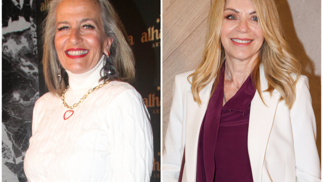 Η Λουκία Παπαδάκη και η Έλλη Στάη με το παλτό που δεν πρέπει να λείπει από καμία ντουλάπα
