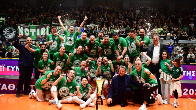 Πρωταθλητής Ελλάδας στο βόλεϊ γυναικών ο Παναθηναϊκός, 3-0 τον ΖΑΟΝ στον 3ο τελικό, βίντεο και φωτογραφίες 