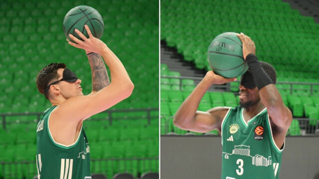 Blindfold Shooting Challenge: Μήτογλου και Φρανσίσκο σουτάρουν χωρίς να βλέπουν το καλάθι