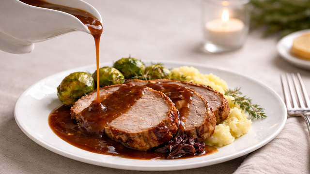 Πώς φτιάχνουμε gravy: Η τεχνική της Εύας Μονοχάρη για ζουμερό κρέας και πλούσια σάλτσα