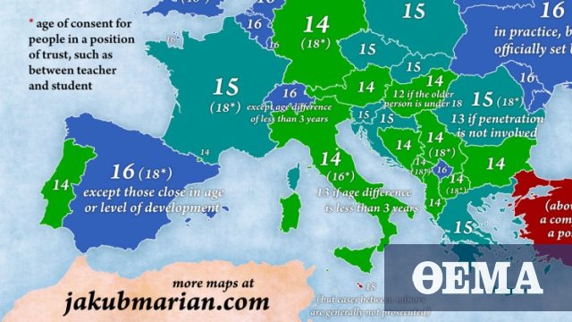 An Eye Opening Look At Sexual Consent Ages Around Europe Map 