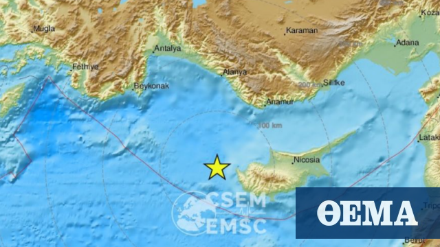 Σεισμική δόνηση 6,3 βαθμών ανοικτά της Κύπρου