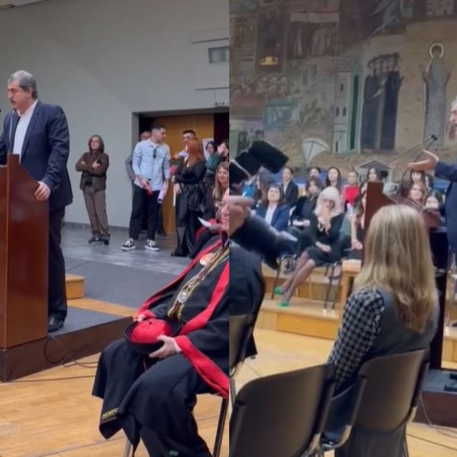 Πολάκης: Πήγε στην ορκωμοσία της κόρης του και έκανε... κήρυγμα στους πτυχιούχους της Νομικής του ΑΠΘ - Δείτε βίντεο