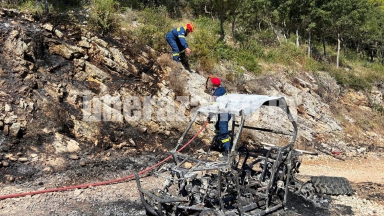Από όχημα τύπου «Buggy» ξεκίνησε η φωτιά στον Μαραθιά Ζακύνθου, δείτε εικόνες από το σημείο