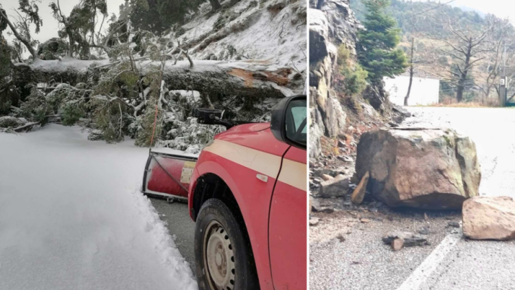 Χιόνια σε Φθιώτιδα και Ευρυτανία, πού χρειάζονται αλυσίδες