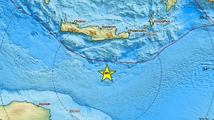 Σεισμός τώρα 4,1 Ρίχτερ ανοιχτά της Κρήτης

