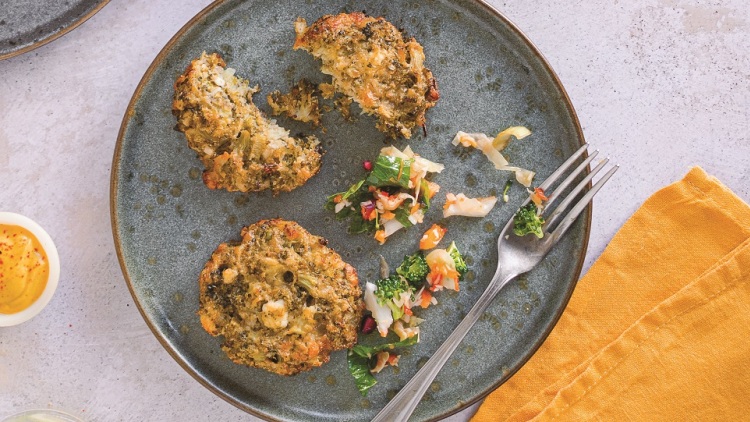 Μπιφτέκια μπρόκολου στον φούρνο χωρίς γλουτένη