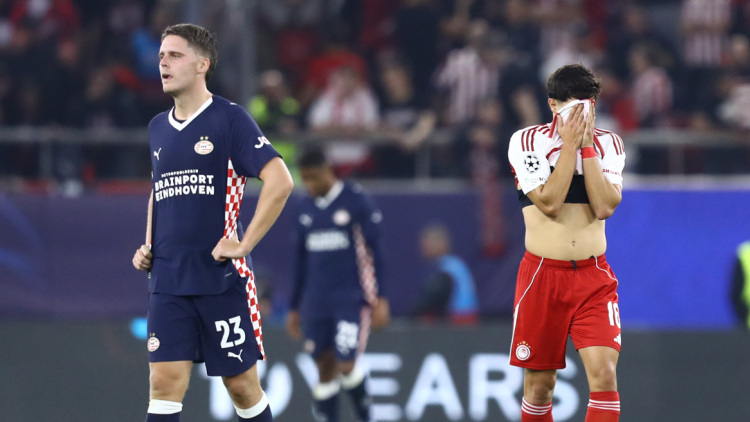 Ολυμπιακός - Αϊντχόφεν 1-1: Έχασαν τη νίκη μέσα από τα χέρια τους στις καθυστερήσεις οι ερυθρόλευκοι - Δείτε τα γκολ