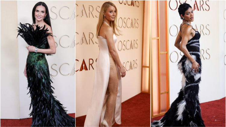 Όσκαρ 2026 εμφανίσεις: Τα φτερά της Ντέμι Μουρ, η διαφάνεια της Γκουίνεθ Πάλτροου και η τουαλέτα της Τεγιάνα Τέιλορ
