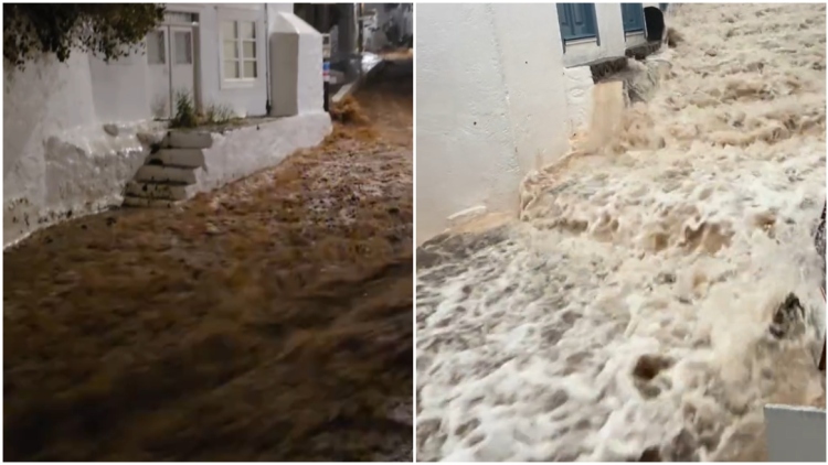 Κακοκαιρία: Νεροποντή στην Ύδρα μετά την έντονη βροχόπτωση, δείτε βίντεο