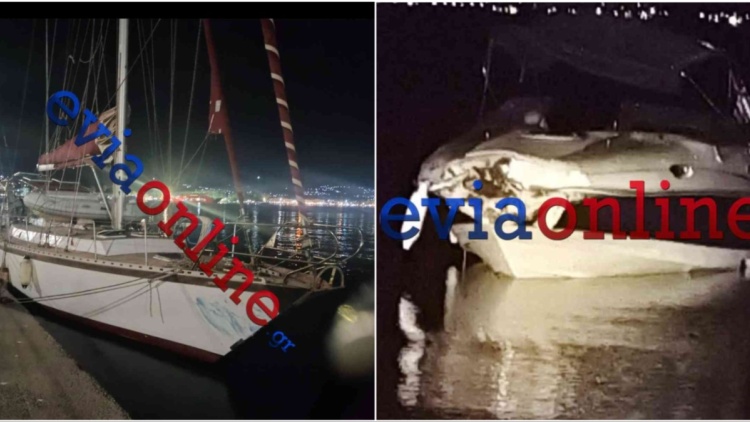 Δύο τραυματίες από σύγκρουση ταχύπλοου με ιστιοφόρο έξω από το λιμάνι της Ερέτριας, δείτε βίντεο