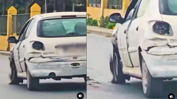 Ελλάδα: Αυτοκίνητο... ερείπιο προκαλεί πανικό - Απίστευτο video