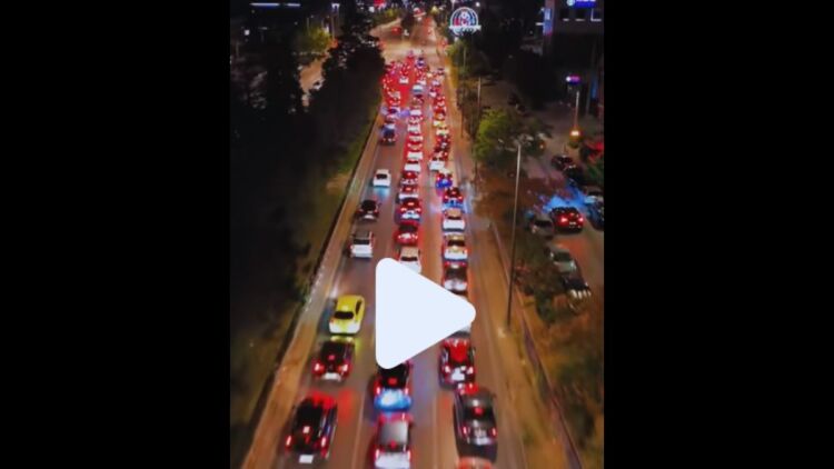 Video: Δείτε το προχθεσινό αλκοτέστ σκούπα της Αστυνομίας από ψηλά