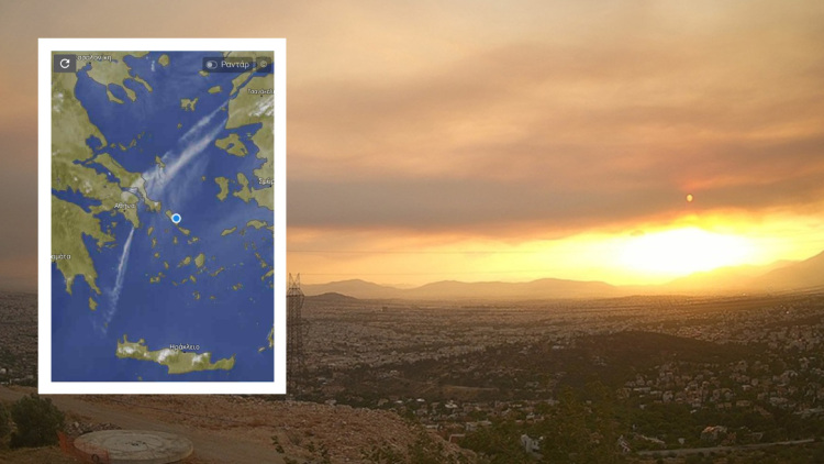 Οι ισχυροί άνεμοι μετέφεραν τους καπνούς από την Τουρκία... στην Αττική - Δείτε χάρτη και φωτογραφίες