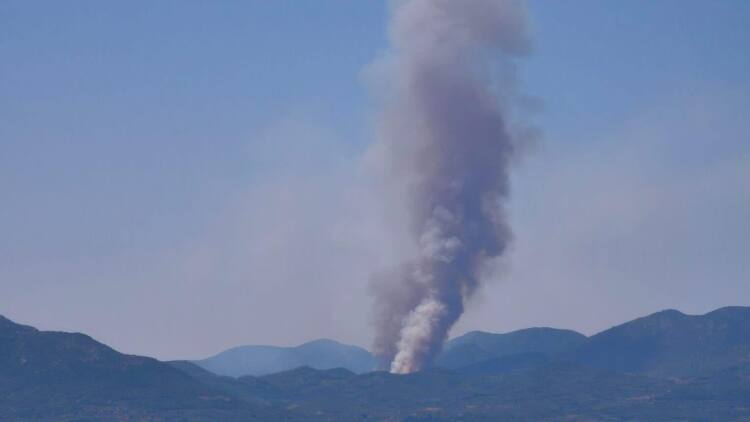 Φωτιά τώρα στα Πετράλωνα Μεσσηνίας - Μήνυμα 112 για ετοιμότητα