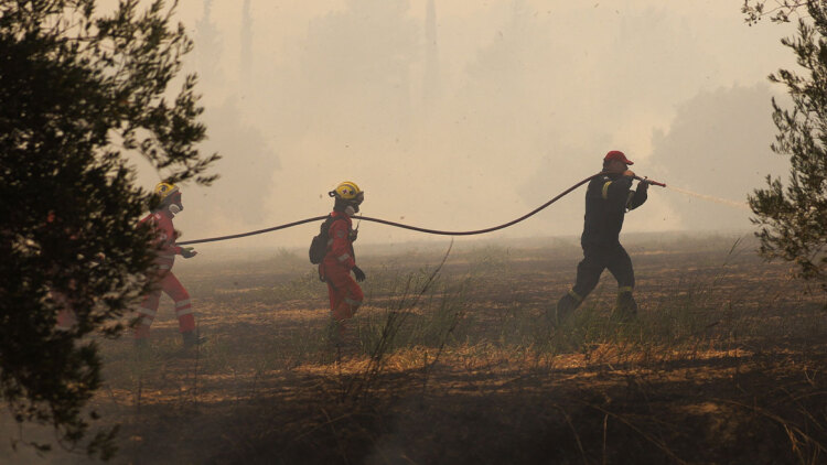 Μάχη με τις φλόγες σε Κηπουριές, Φυτά και Καμπιά στη Χίο, διάσπαρτες εστίες στην Πάτρα - Υπό έλεγχο οι φωτιές σε Ερμιόνη και Κερατέα