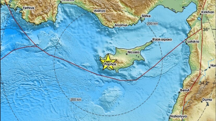 Νέος ισχυρός σεισμός 5,3 Ρίχτερ στην Κύπρο, αισθητός σε πολλές περιοχές