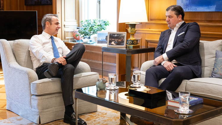 Με τον Ντέγιαν Μποντίρογκα συναντήθηκε ο Μητσοτάκης  - Συζήτησαν για το Final Four της Euroleague στην Αθήνα