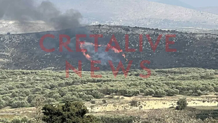 Φωτιά στον Πατσίδερο Ηρακλείου - Κινητοποίηση της Πυροσβεστικής