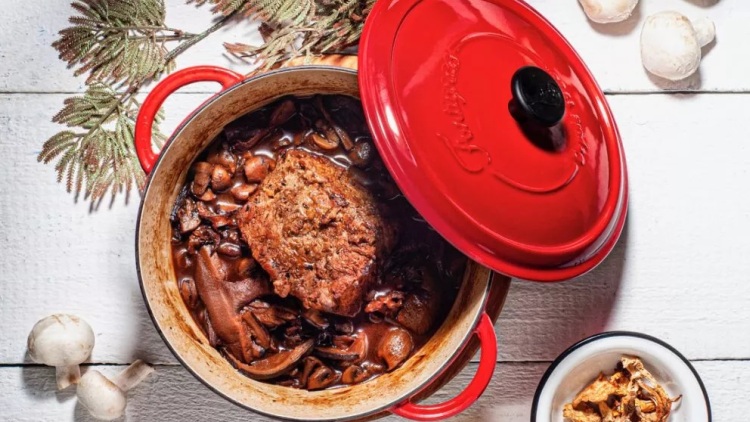 Μοσχαρίσιο χτένι με άγρια μανιτάρια και κάστανα
