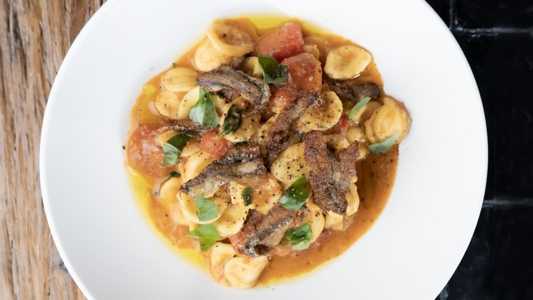 Orecchiette με αντζούγιες και πεκορίνο από τον Giovanni Scaraggi
