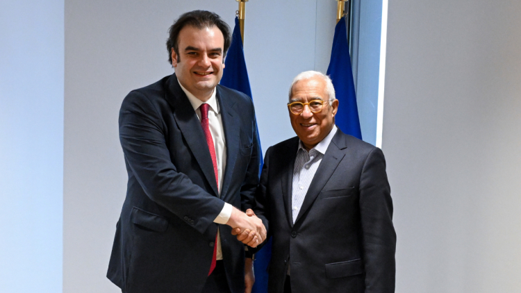 Συνάντηση του Κυριάκου Πιερρακάκη με τον Πρόεδρο του Ευρωπαϊκού Συμβουλίου Αντόνιο Κόστα