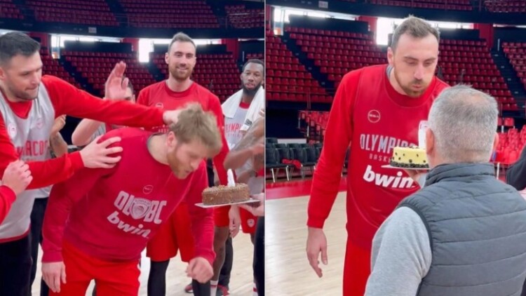 Ολυμπιακός: Γενέθλια στην προπόνηση για Γουόκαπ και Μιλουτίνοφ, τους έκαναν έκπληξη οι συμπαίκτες τους με τούρτες