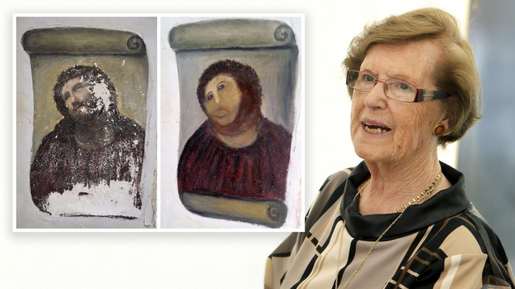 Πέθανε η Ισπανίδα που είχε κάνει την καταστροφική «συντήρηση» στην εικόνα του Χριστού
