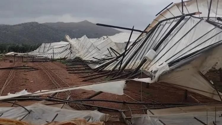 Σοβαρές ζημιές και διακοπές ρεύματος στην Κρήτη από τους θυελλώδεις ανέμους έως 9 μποφόρ